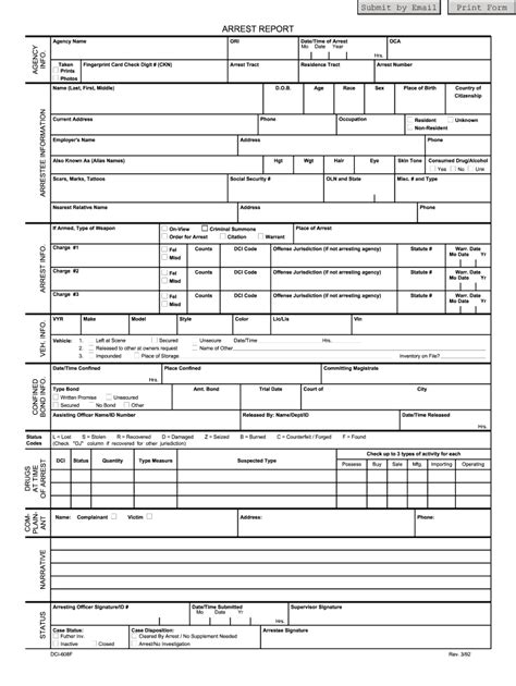 Arrest Report Example Fill Out And Sign Printable Pdf Template Signnow