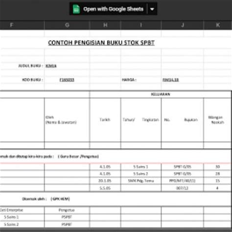 Apa itu stok barang gudang (stock opname)? Contoh Buku Stok Spbt Format Exel