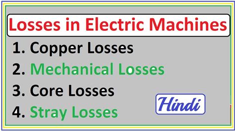 Types Of Losses In Electrical Machines Copper Losses Mechanical Losses Core Loss Stray