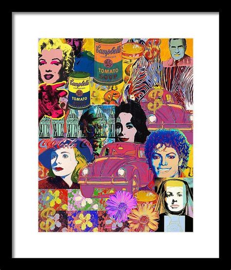 Andy Warhol Collage Framed Print By Galeria Trompiz Collage Frames