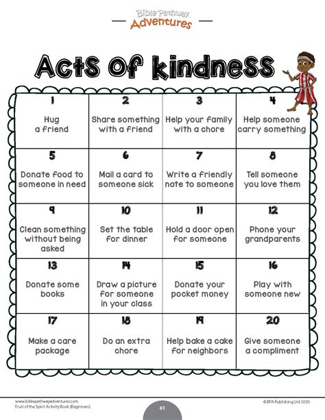 Acts Of Kindness Worksheet In 2021 Kindness Worksheets For Kids Book