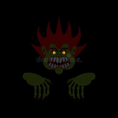 Horrible Monster Face Stock Illustration Illustration Of Mouth 11480510