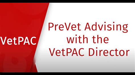 Pre Veterinary Advising With The Vetpac Director Youtube