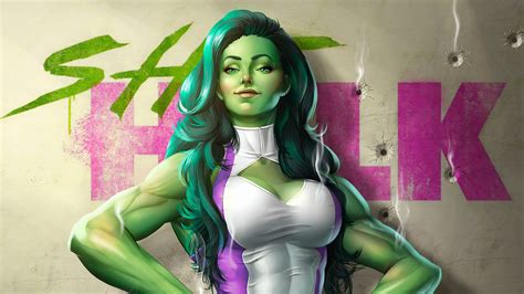 She Hulk Art Wallpaper 4k