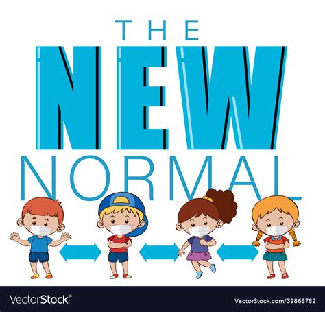 New Normal With Children Keeping Social Distancing