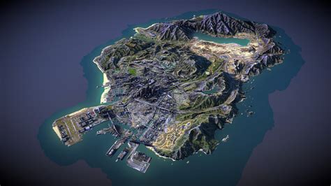 Large Panoramic Map Of Gta 5 Games Mapsland Maps Of The World