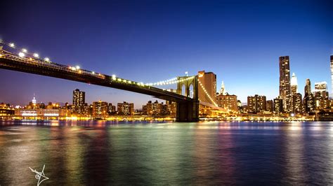 Brooklyn Bridge For American City Background