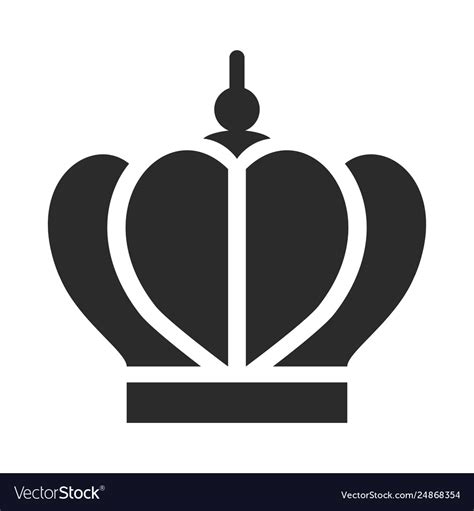 King Crown Black Icon Monarch And Royalty Vector Image