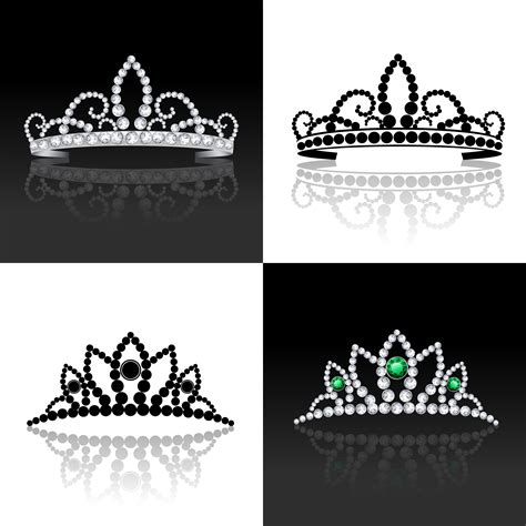 Black Tilted Tiara Clip Art At Vector Clip Art Online Images And