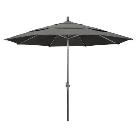 California Umbrella 11 Ft Hammertone Grey Aluminum Market Patio