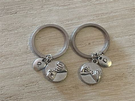Pinky Swear Keychain Double Pinky Promise Key Chains Pinky Etsy