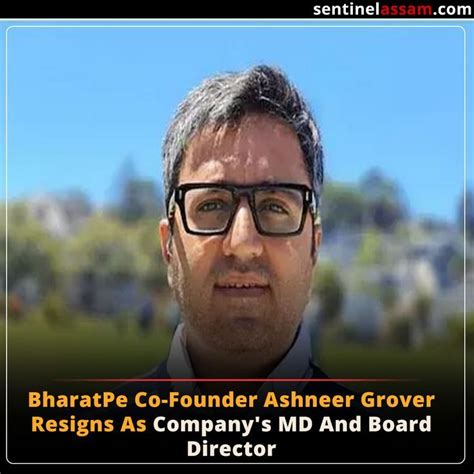 BharatPe Co Founder Ashneer Grover Resigns As Company S MD And Board