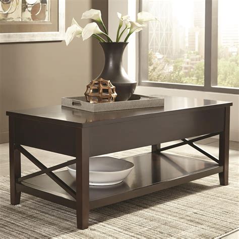 Transitional Coffee Table Black Espresso Display Cabinet