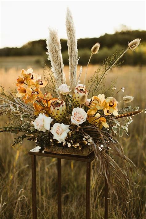 We love this brilliant idea, and there's even more to… The Hottest Wedding Trend: 46 Dried Flower Ideas ...