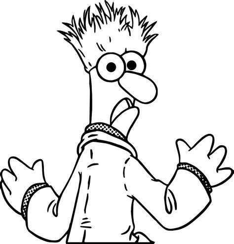 The Muppets Muppets Beaker Sad Coloring Pages