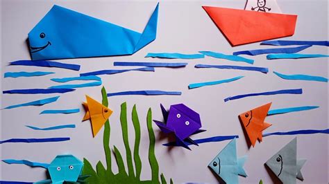 Origami Underwater Scene How To Make Origami Sea Animals Paper