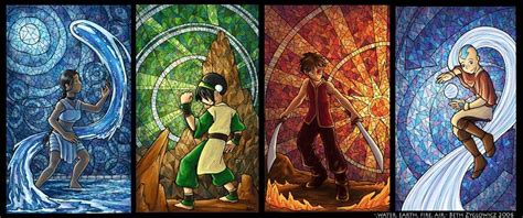 Earth Air Fire Water Avatar The Last Airbender Legend Of Korra The Last Airbender