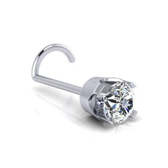 3.9 out of 5 stars. Diamond Nose Rings | 0.015ct 1.5mm Diamond Nose Ring In 14K White Gold | SuperJeweler