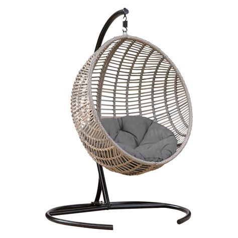 Sold and shipped by sunnydaze décor. Belham Living Resin Wicker Kambree Rib Hanging Egg Chair ...