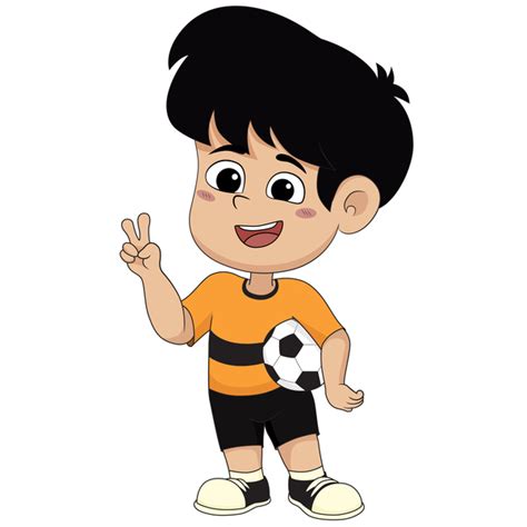 Cartoon Kid With Soccer Vectors 11 Vector Cartoon Free