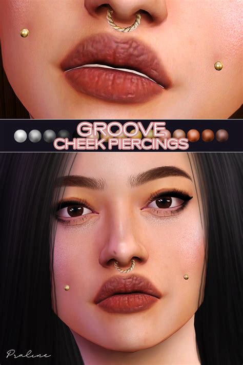 Groove Cheek Piercings Pralinesims On Patreon Face Peircings Dimple Piercing Cheek Piercings