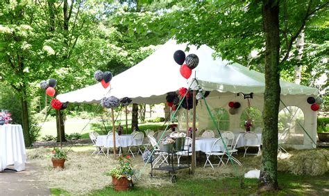 Let the pros handle the menu. Outdoor High School Graduation party. Had huge rain storm ...