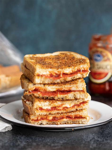 Pizza Melts Pizza Grilled Cheese Budget Bytes Recipe In 2021