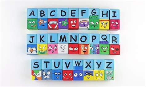 Alphablocks A Z Stackable Wooden Blocks Free Coloring Etsy Free