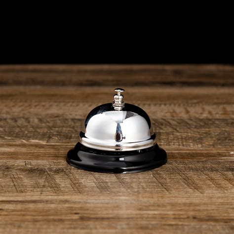 Call Bell, 3.35 Inch Diameter, Chrome Finish, All-Metal, Desk Bell Service Bell for Hotels ...