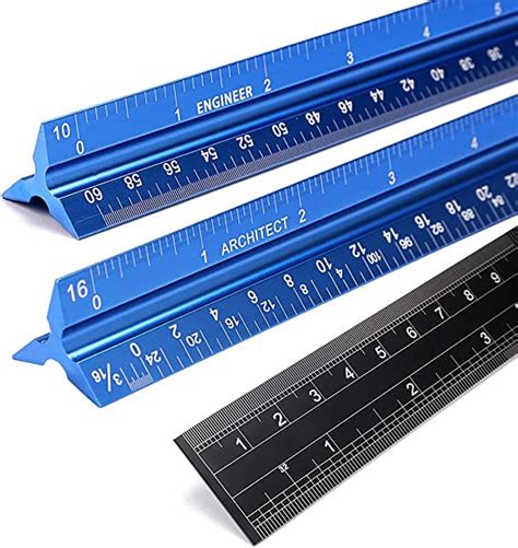 Btsky 3 Pack 12 Architectural And Engineering Scale Rulers With Standard