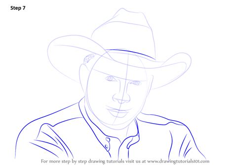 Learn How To Draw Garth Brooks Singers Step By Step Drawing Tutorials