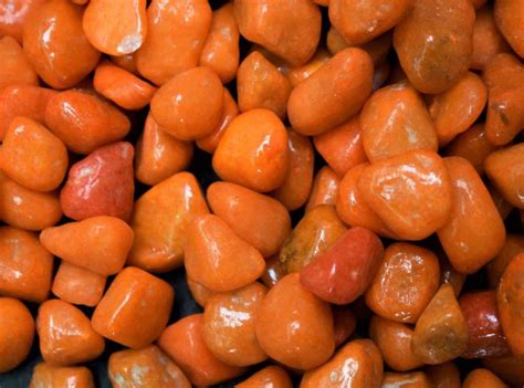 Vibrant Orange Aquarium And Gardening Pebbles 1 Kg