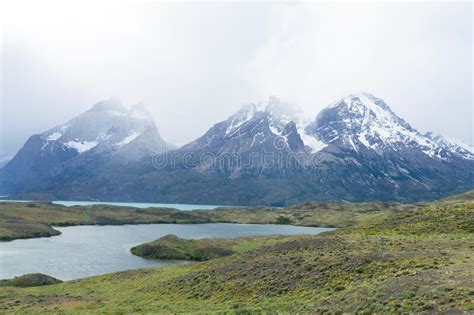 Landscape In Torres Del Paine Valley In The Torres Del Paine National