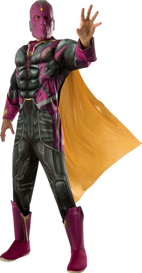 Marvel Avengers Vision Deluxe Costume Size Standard Mens At