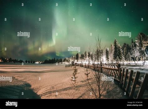 Northern Lights Finland Lapland Aurora Borealis Stock Photo Alamy
