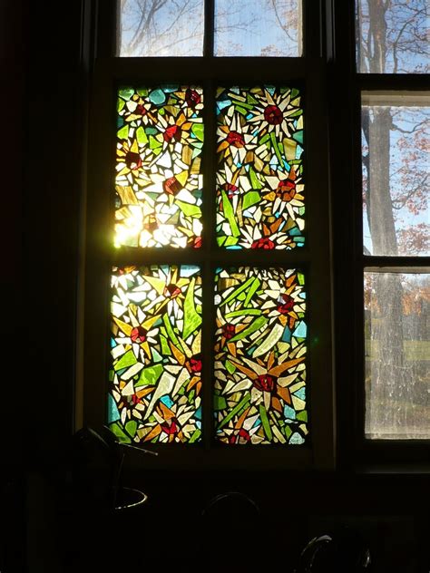 Hand Made Sunflower Mosaic Stained Glass By Mosaics And More
