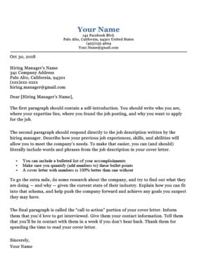 cover letter templates ms word