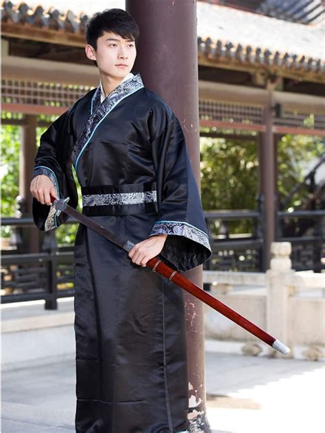 Men Ancient Chinese Traditional Hanfu Clothing Han Dynasty Cosplay