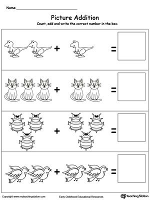 Preschool Math Printable Worksheets | MyTeachingStation.com