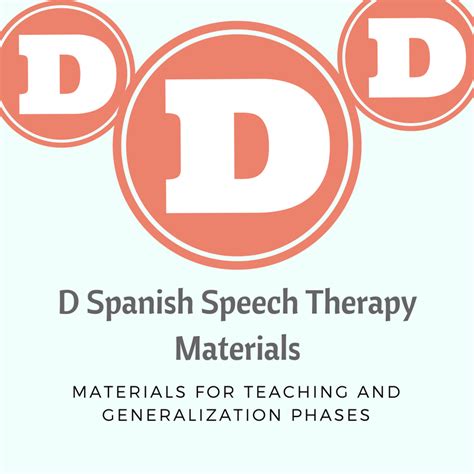 Articulation Spanish D Materials Articulation And Language Activities