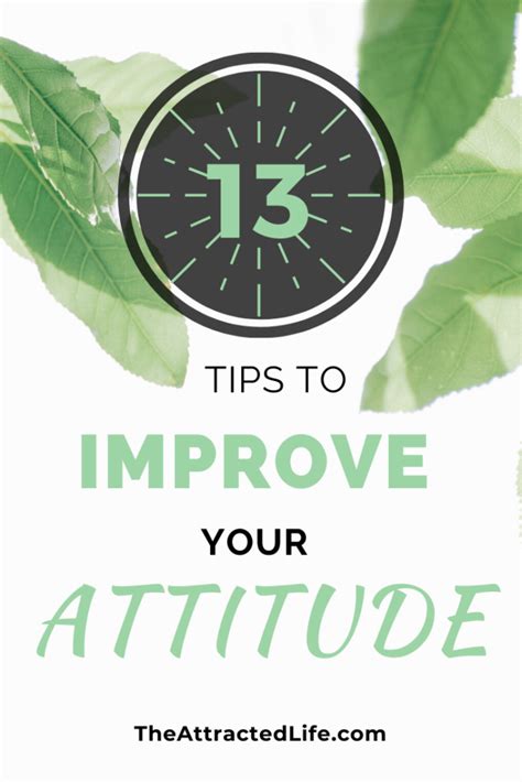 13 Simple Ways To Improve Your Attitude Life Coaching Tools