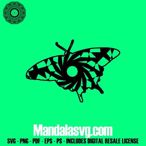Swallowtail Butterfly Svg Files For Silhouette Mandala Design Mandala