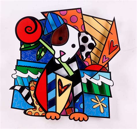 Romero Britto Mini Dog Eden Fine Art Gallery