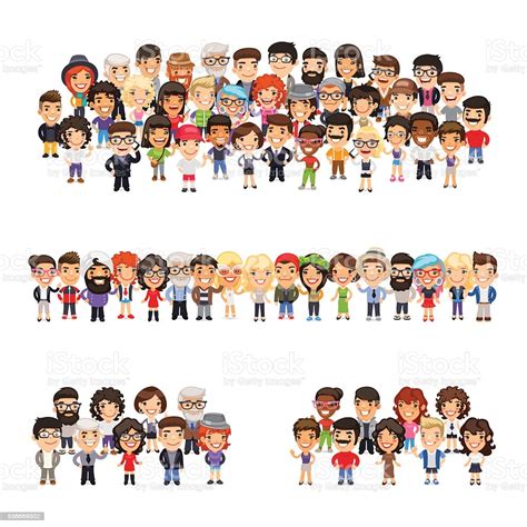 Three Group Of People Stock Illustration - Download Image Now - iStock