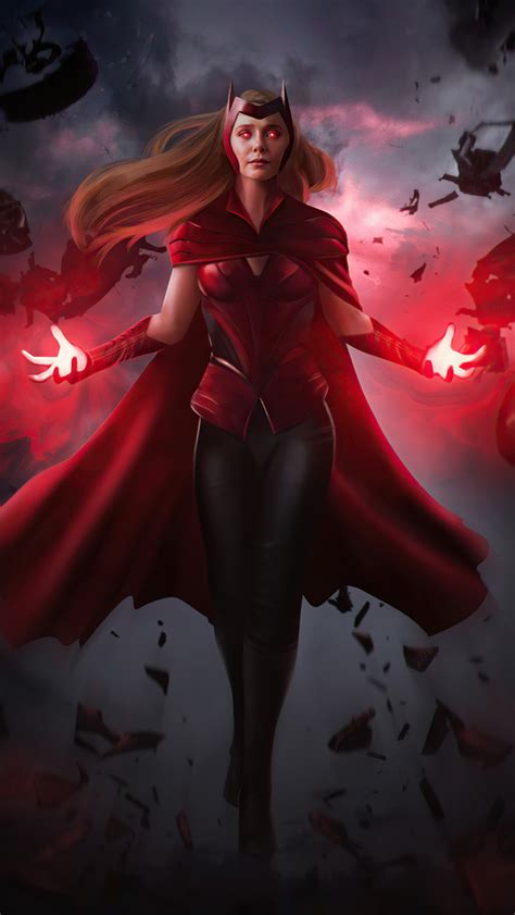 640x1136 The Scarlet Witch Wanda Vision 4k Iphone 55c5sse Ipod