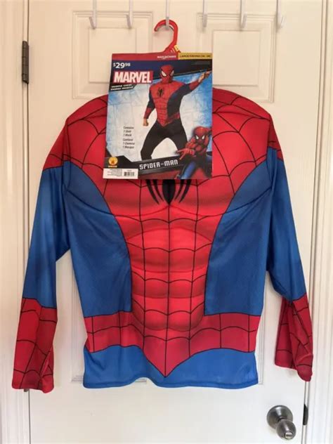 Marvel Spider Man Adult Costume Muscle Chest Size L By Rubies 1080