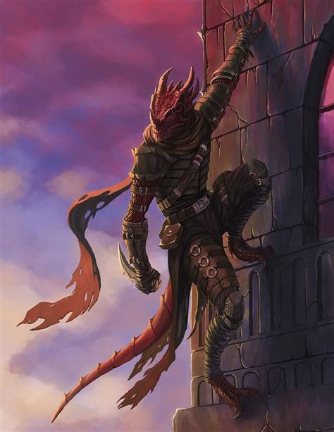 Dragonborn Male Rogue Fantasy Artwork Concept Art Characters