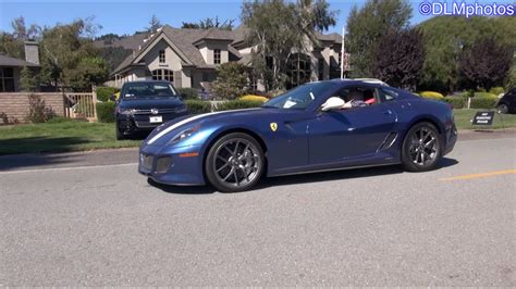 Blue Ferrari 599 Gto Sounds Monterey Auto Week 2013 Youtube