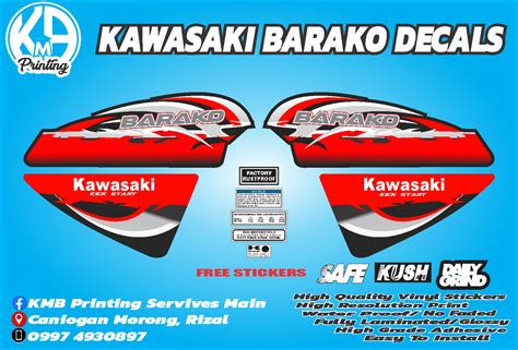 Kawasaki Barako Stock Sticker Decals Lazada Ph