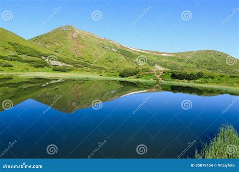 Nesamovyte Lake In Carpathians Stock Photo Image Of Green Valley